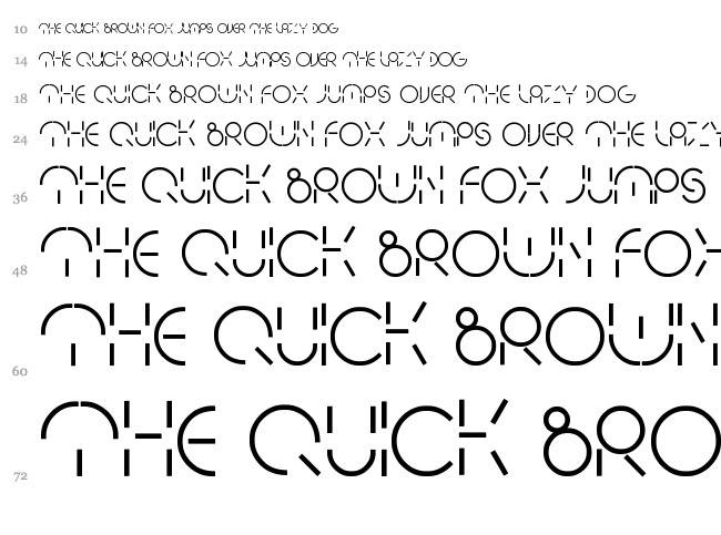 People Quark font waterfall